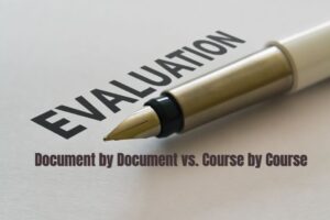 document by document vs course by course evaluations