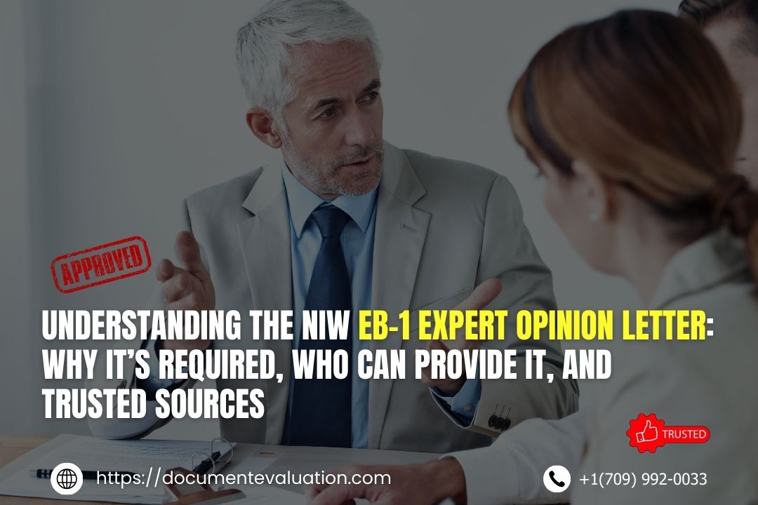EB1- Expert opinion letter
