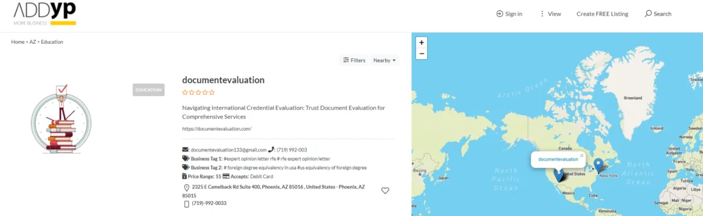 Document Evaluation Office location