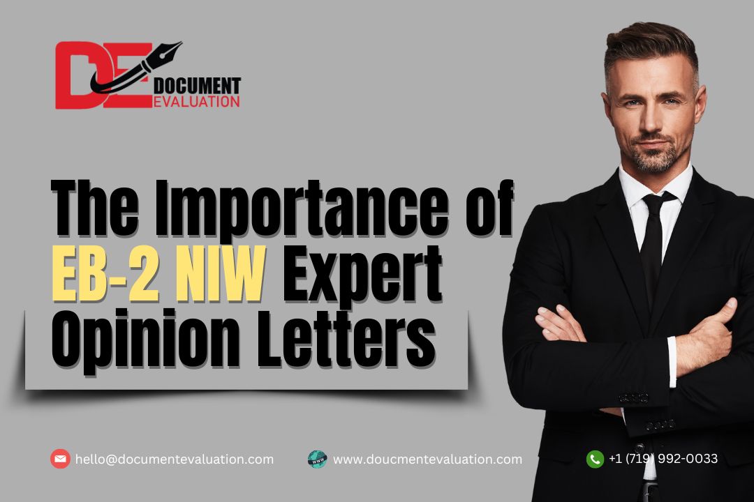 Eb2 niw Expert Opinion letter