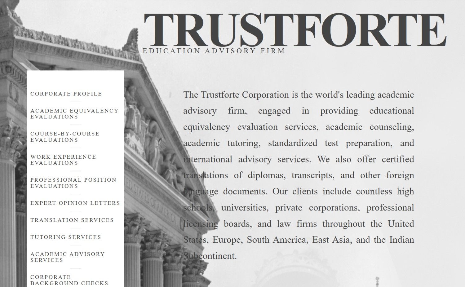 Trustforte Corporation expert opinion letter services for O-1 visa cases