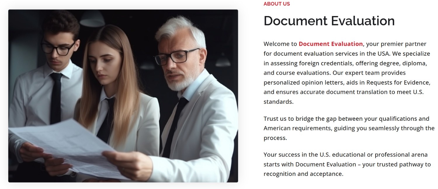 Document Evaluation expert opinion letter services for EB-2 NIW and O-1 visa petitions