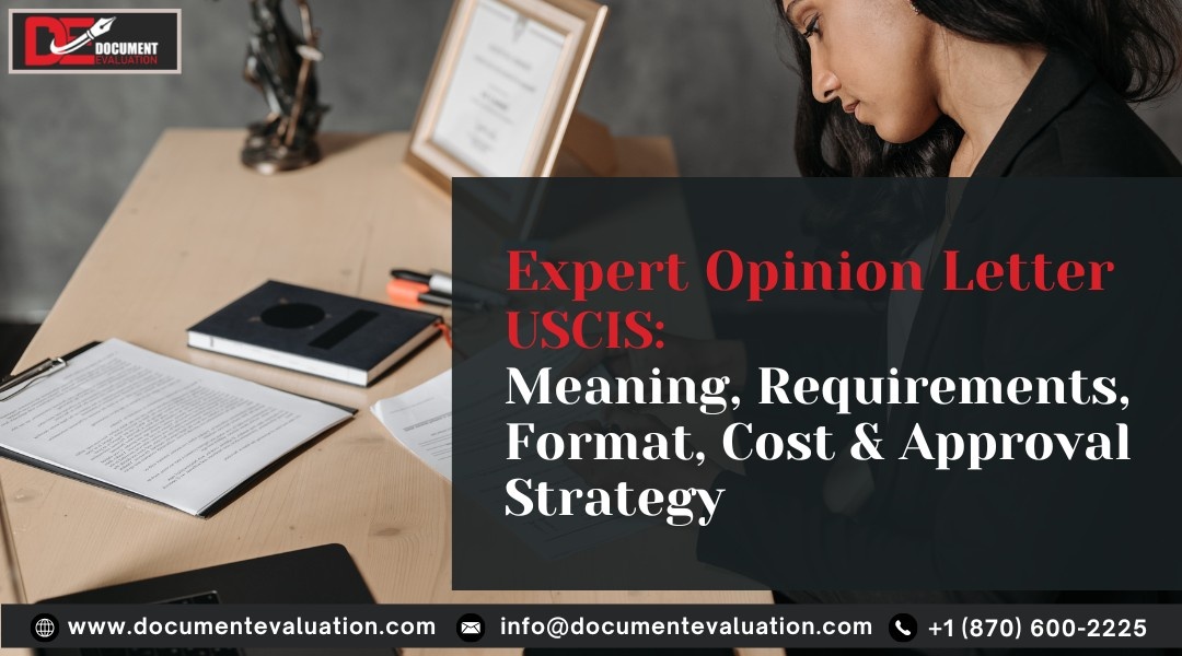 expert opinion letter requirements and USCIS evaluation process