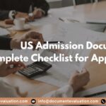 us admission documents checklist including SOP LOR transcripts test scores and financial proof