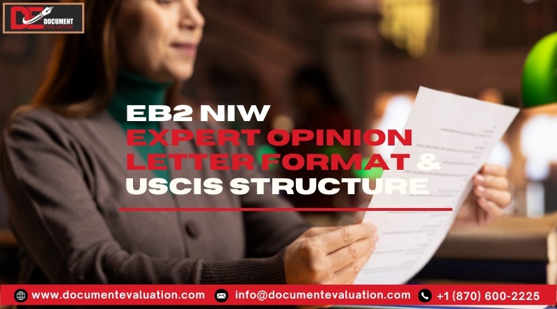 EB2 NIW expert opinion letter format showing USCIS ready structure and key components