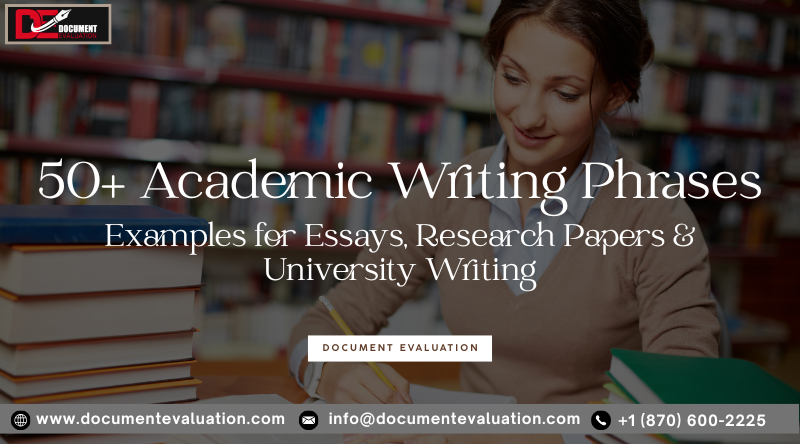Academic writing phrases for essays, research papers, and university assignments