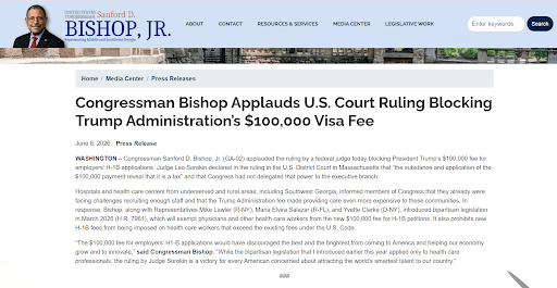 Federal court overturns $100,000 H-1B petition fee in June 2026 ruling