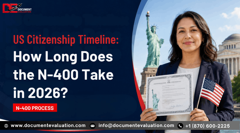 US Citizenship Timeline 2026 showing the N-400 naturalization process, estimated processing time, and citizenship application guide