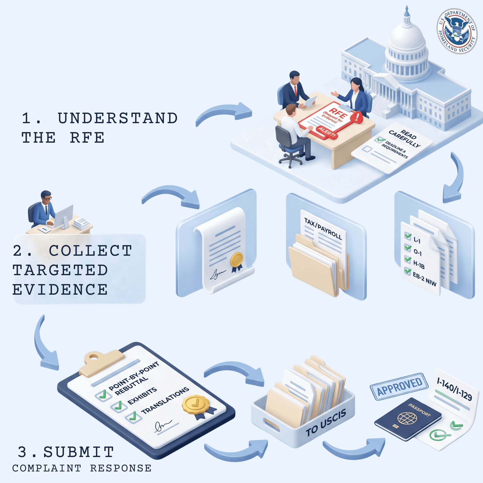 USCIS RFE Explained Meaning Official Sample Letter Response Strategy Approval Tips 2026 Guide